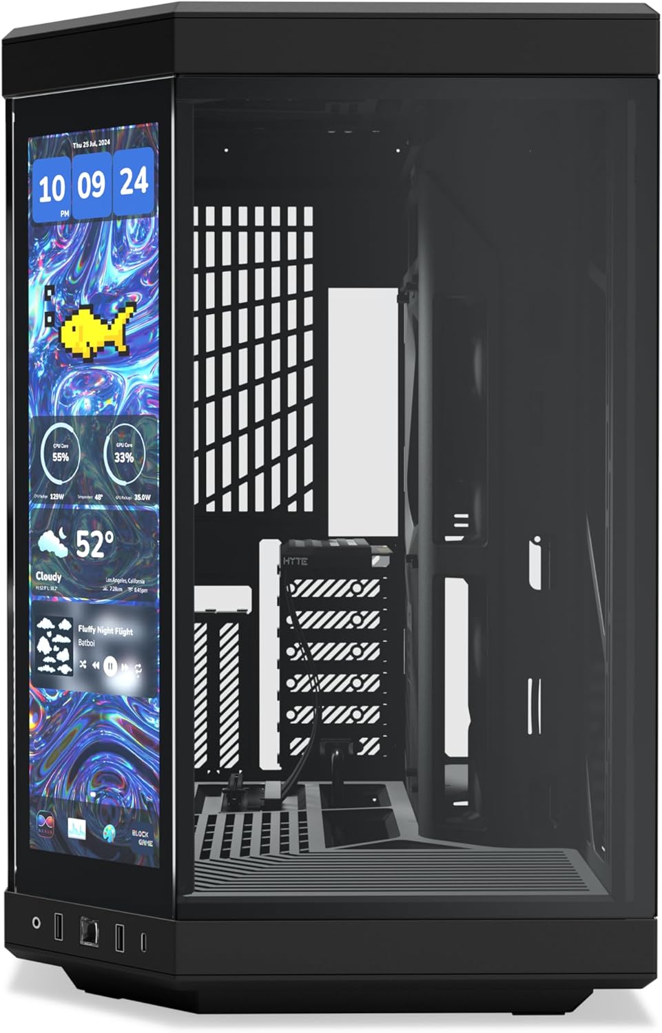 HYTE Y70 Touch Infinite BLACK - ATX Mid Tower Case with 14.9