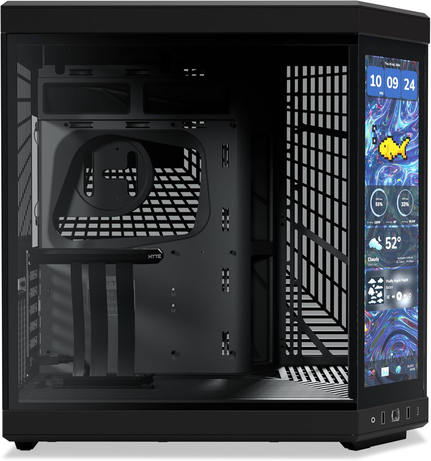 HYTE Y70 Touch Infinite BLACK - ATX Mid Tower Case with 14.9