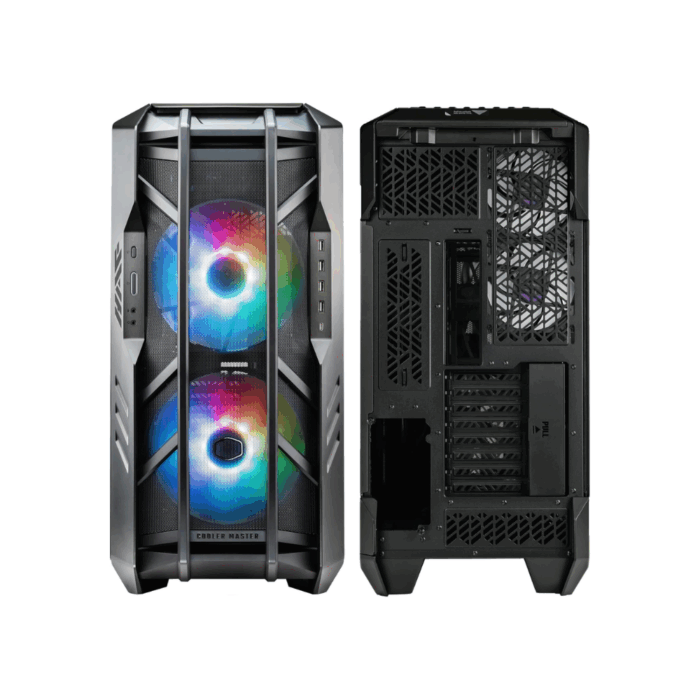 Cooler Master HAF 700 E-ATX Full-Tower Case – High Airflow – Tempered Glass – Black