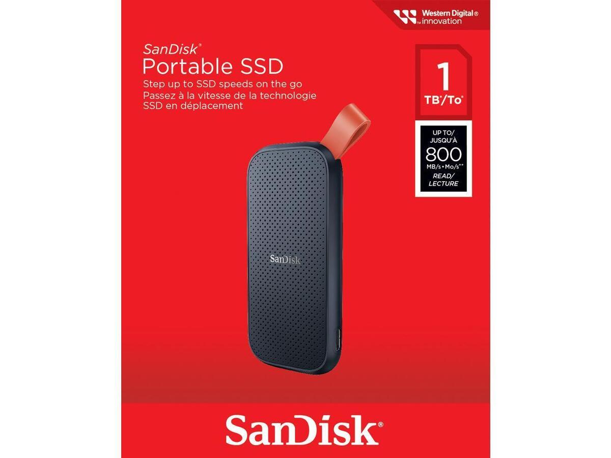 SanDisk 1TB Portable SSD – 800MB/s USB-C USB 3.2 Gen 2 External Drive
