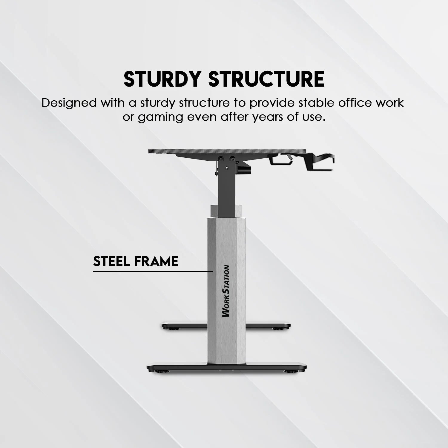 FANTECH WORKSTATION WS414 Adjustable Rising Desk – Black, Height Adjustable, Sturdy Motor & Cable Management