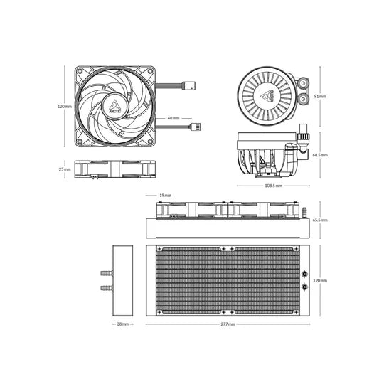 Arctic Liquid Freezer III 240 A-RGB - White