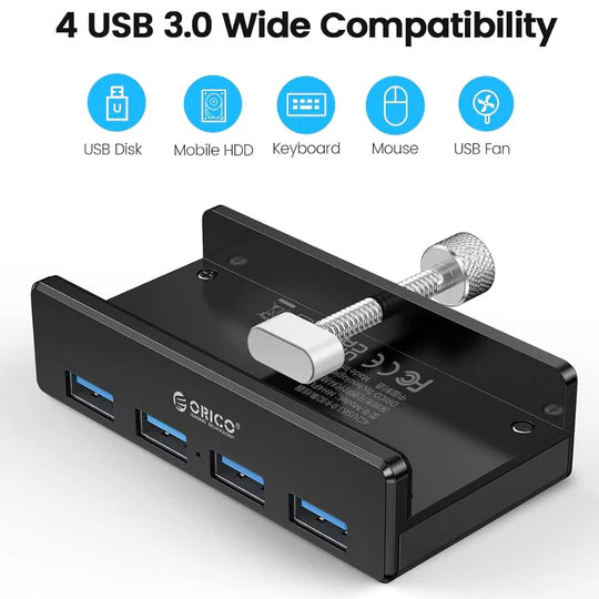 ORICO Aluminum Alloy Clip-Type USB 3.0 HUB