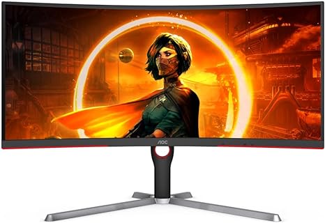 AOC CU34G3S 34 inch WQHD 165Hz 1ms VA Curved Gaming Monitor