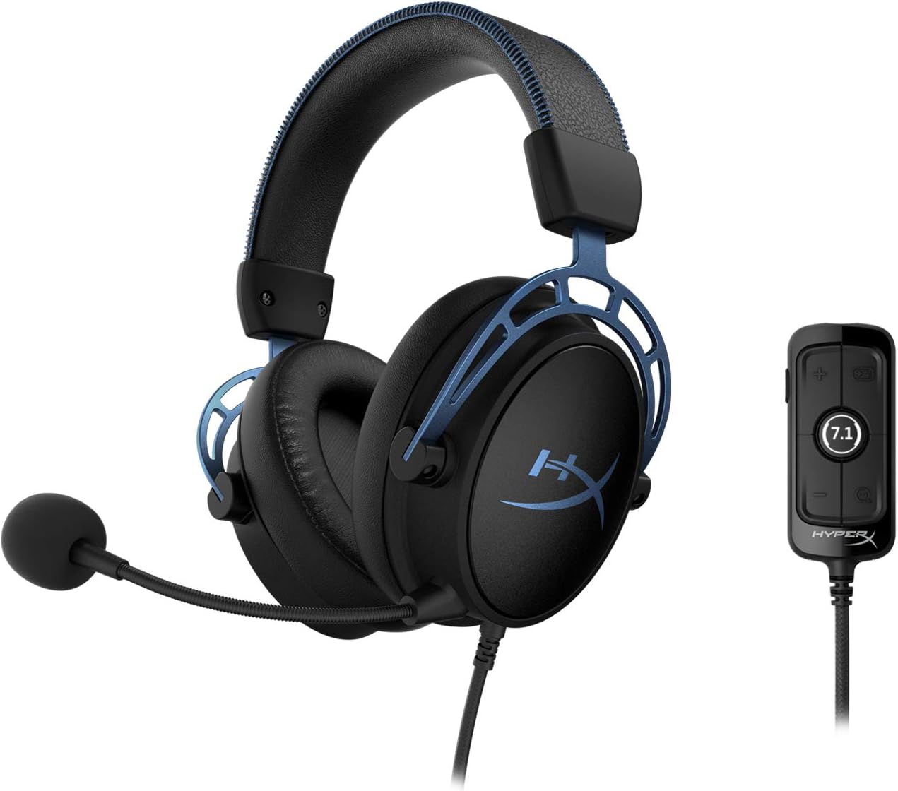 HyperX Cloud Alpha S – Wired PC Gaming Headset with 7.1 Surround Sound and Bass Adjustment