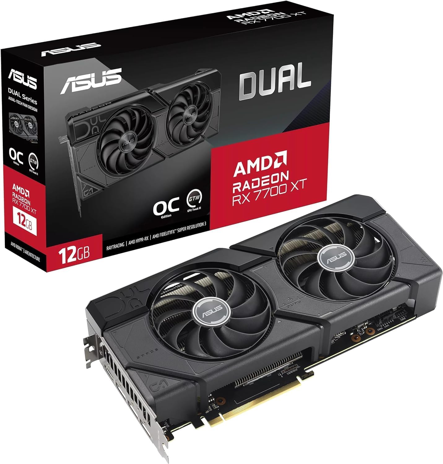 ASUS Dual Radeon RX 7700 XT O12G GDDR6X