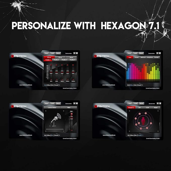 HEXAGON 7.1 HG21 GAMING HEADSET BLACK