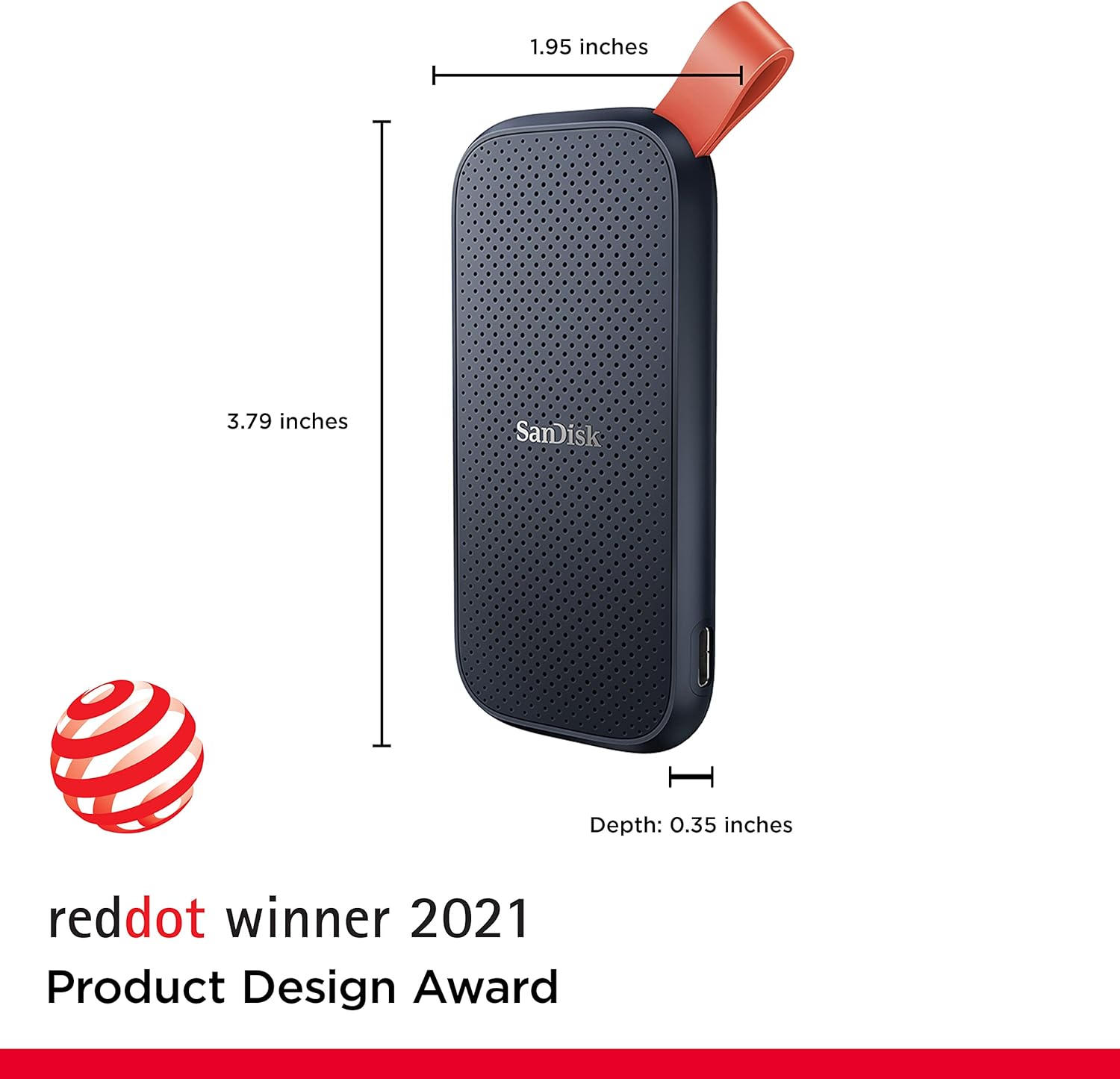 SanDisk 1TB Portable SSD – 800MB/s USB-C USB 3.2 Gen 2 External Drive