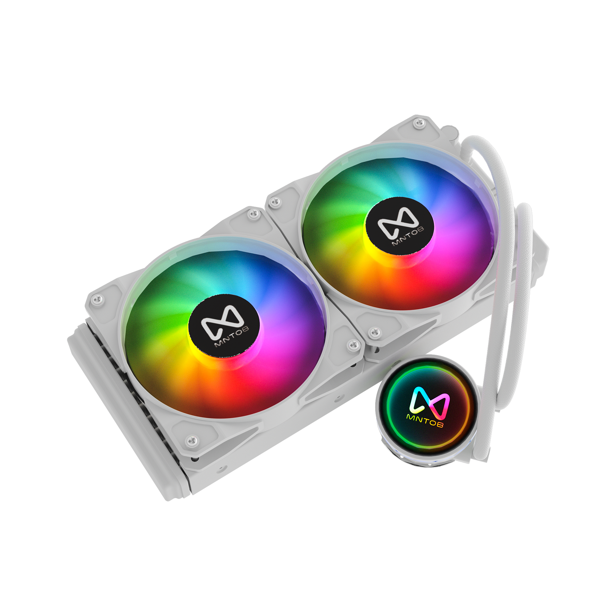 MNTOB 240ML Liquid Cooler ARGB Mizore White