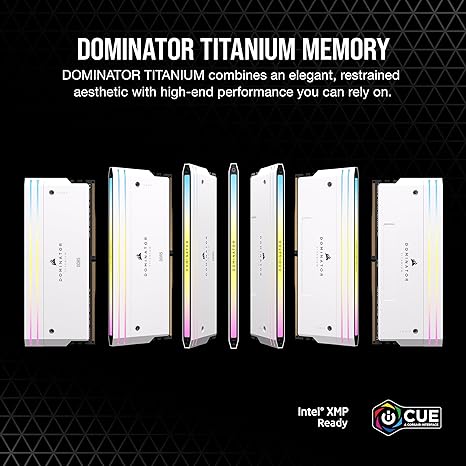 Corsair Dominator Titanium 32GB (2x16GB) 7200MHz DDR5 Memory Kit White