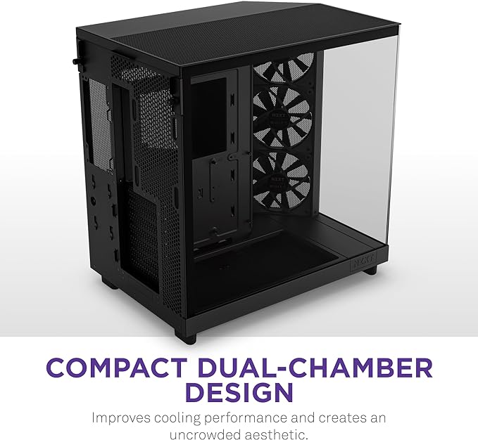 NZXT H6 Flow Compact Dual-Tower Case Black