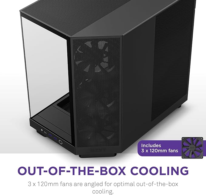 NZXT H6 Flow Compact Dual-Tower Case Black