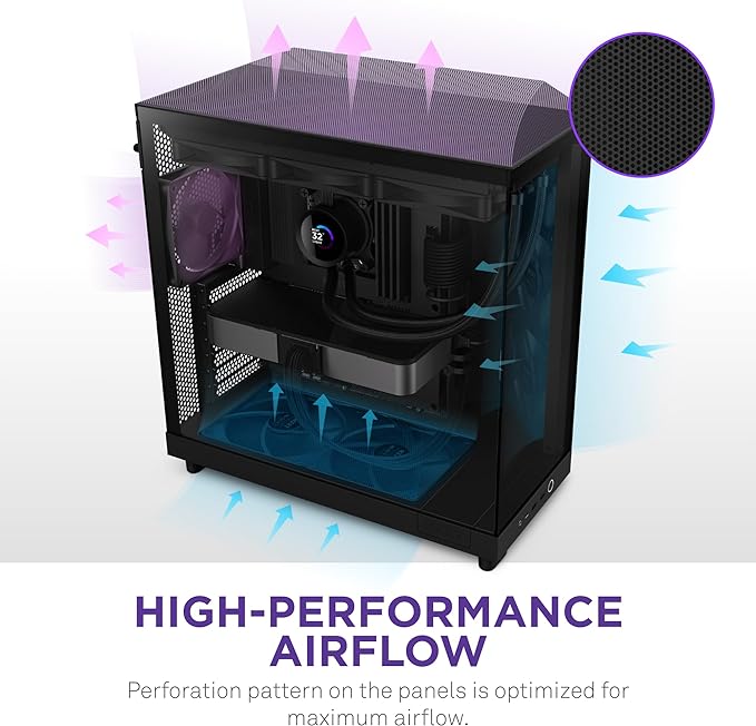 NZXT H6 Flow Compact Dual-Tower Case Black