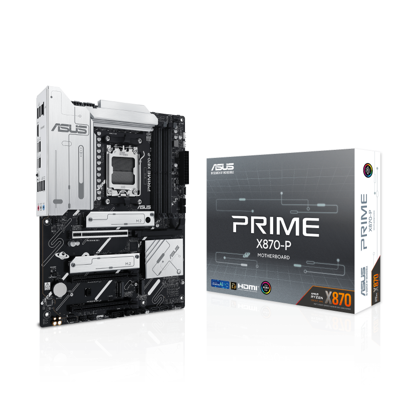 ASUS Prime X870-P Motherboard – AMD AM5, ATX, 3-Year Warranty