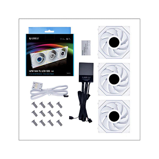 LIAN LI UNI FAN TL LCD 120 Triple Pack ARGB White