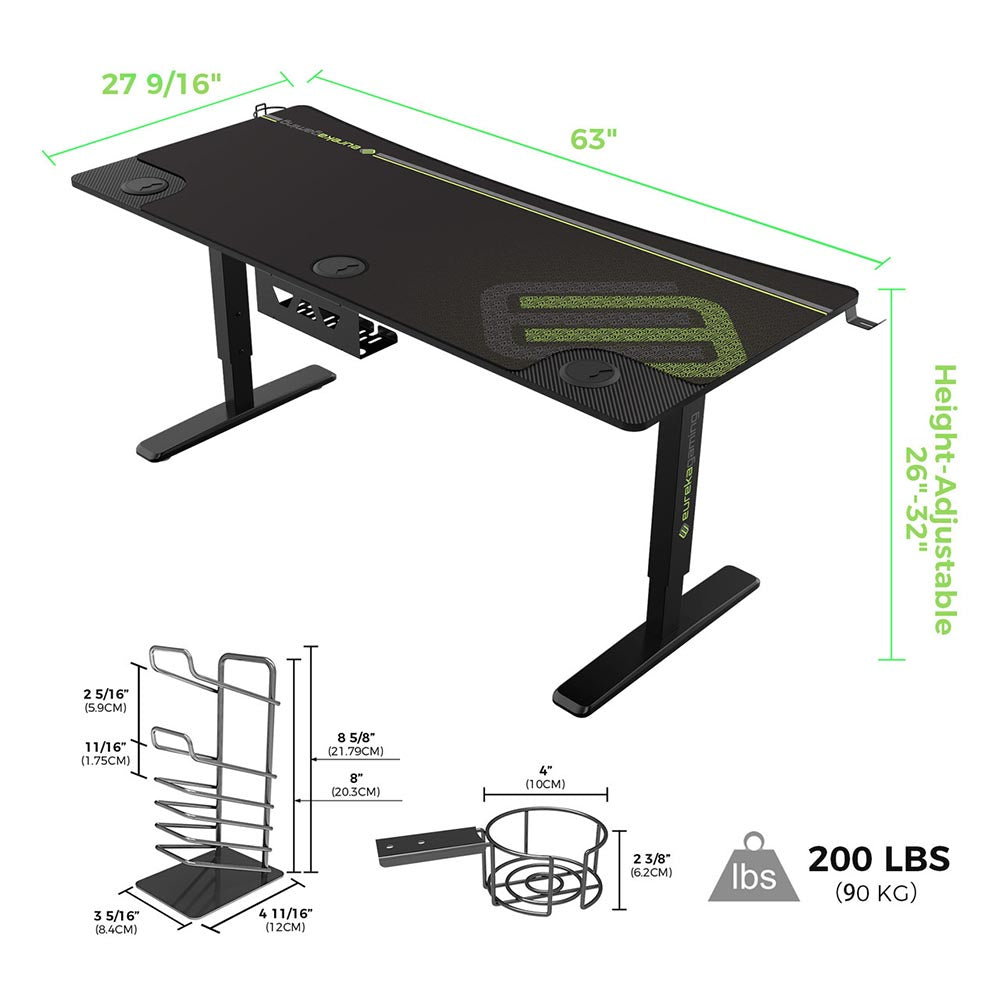 Eureka ERK-IM6301-BK Gaming Desk