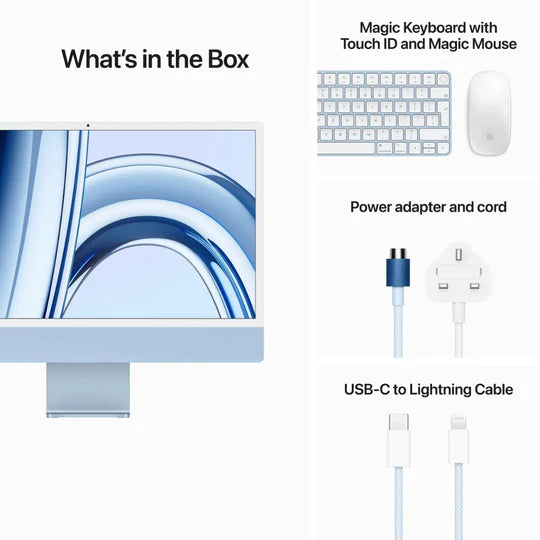 Apple iMac MQRC3AB/A, M3 Chip, 8GB RAM, 256GB SSD, 24