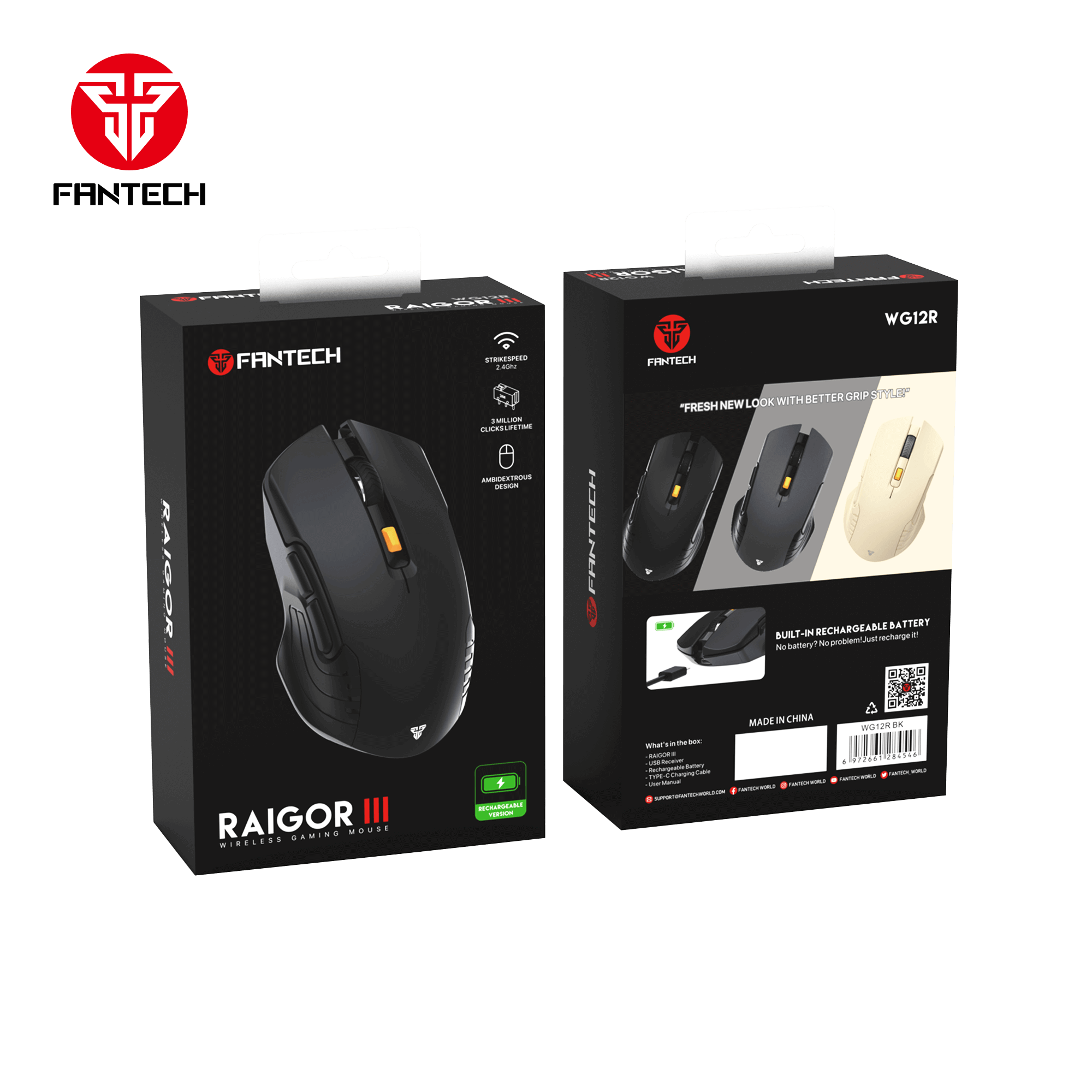 Fantech Raigor III WG12R Rechargeable Wireless Mouse