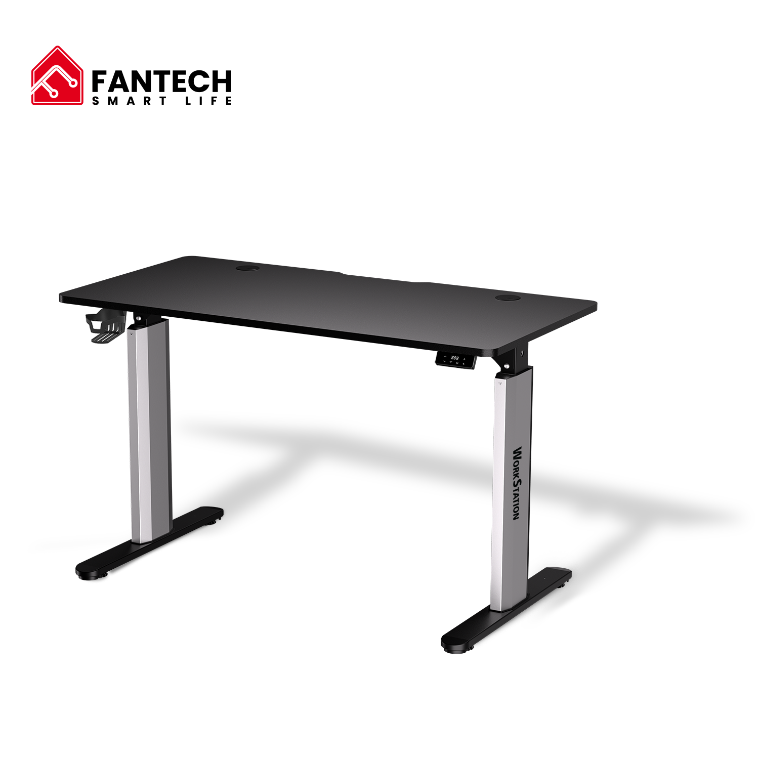 FANTECH WORKSTATION WS414 Adjustable Rising Desk – Black, Height Adjustable, Sturdy Motor & Cable Management