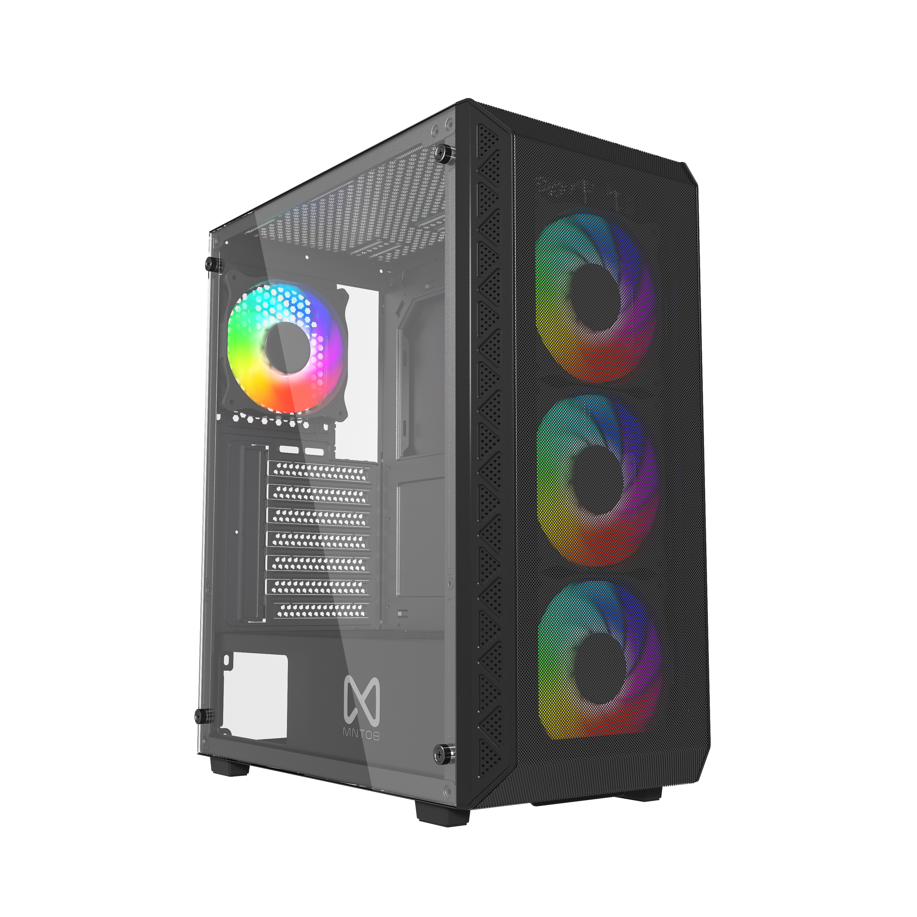 MNTOB STORM MESH BLACK 4Fan ARGB Case MN-2080B