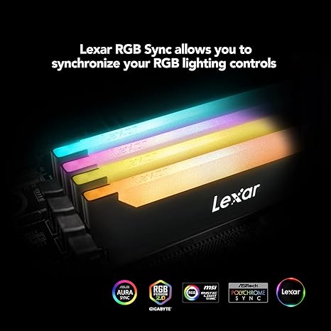 Lexar 16GB (2x8GB) DDR4 3600MHz RGB Memory Kit