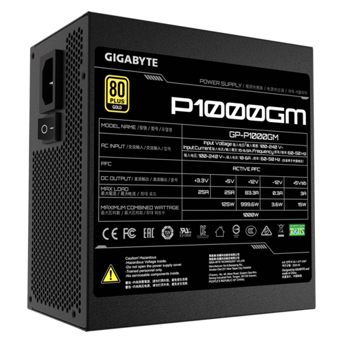 GIGABYTE P1000GM 1000W Gold Power Supply