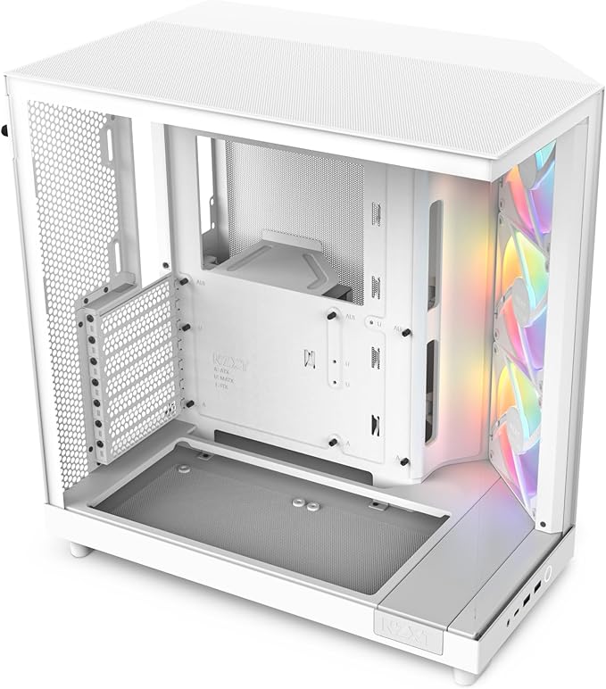 NZXT H6 Flow Compact Dual-Tower RGB Case White