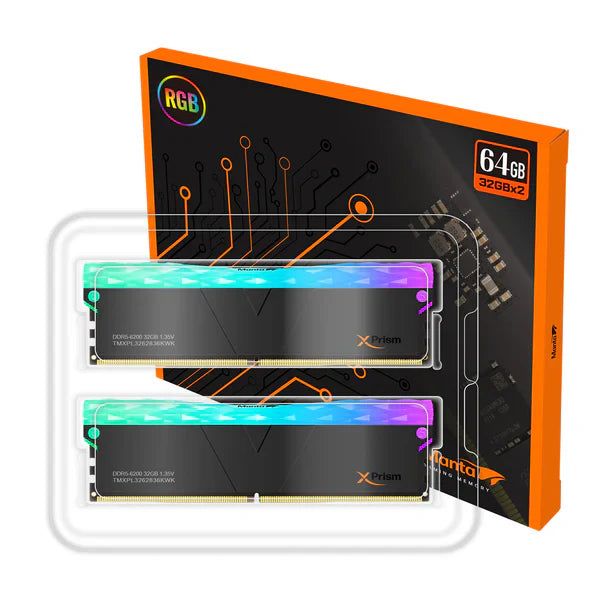 RAM V-COLOR MANTA XPRISM RGB DRR5 64GB 2X32G CL32