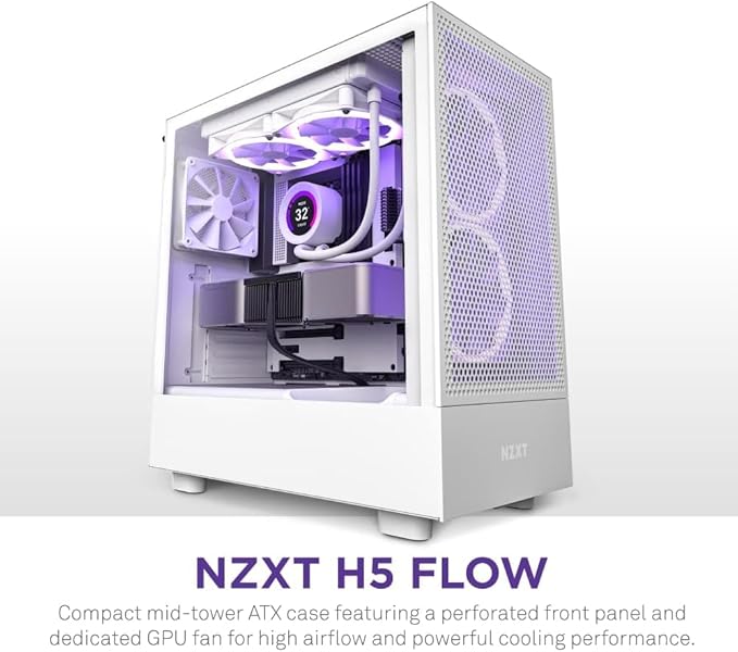 NZXT H5 Flow Edition ATX Mid Tower Case White