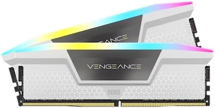 Corsair Vengeance RGB 32GB (2x16GB) 6400MHz DDR5 Memory Kit White