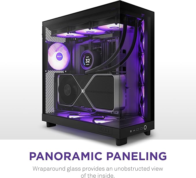 NZXT H6 Flow Compact Dual-Tower RGB Case Black