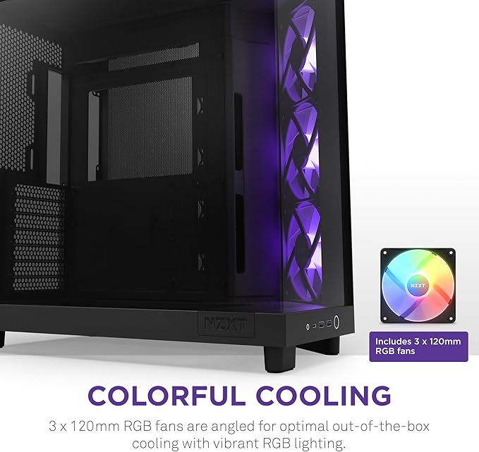 NZXT H6 Flow Compact Dual-Tower RGB Case Black