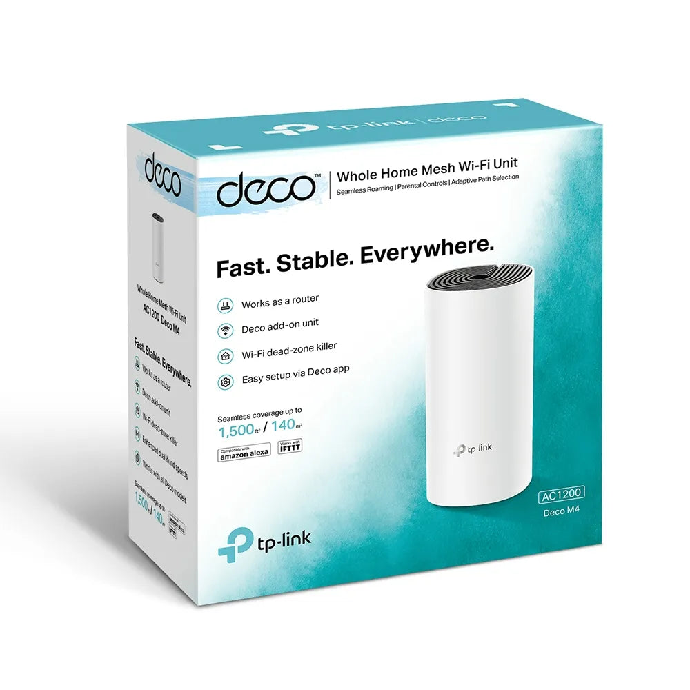 TP-Link Deco M4 AC1200 Whole Home Mesh Wi-Fi System 1 Pack