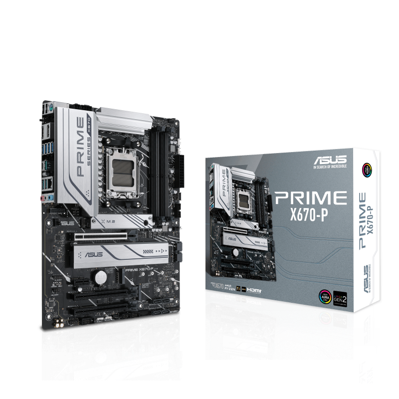 ASUS Prime X670-P Gaming Motherboard – AMD Ryzen AM5, DDR5, SATA 6Gb/s, ATX