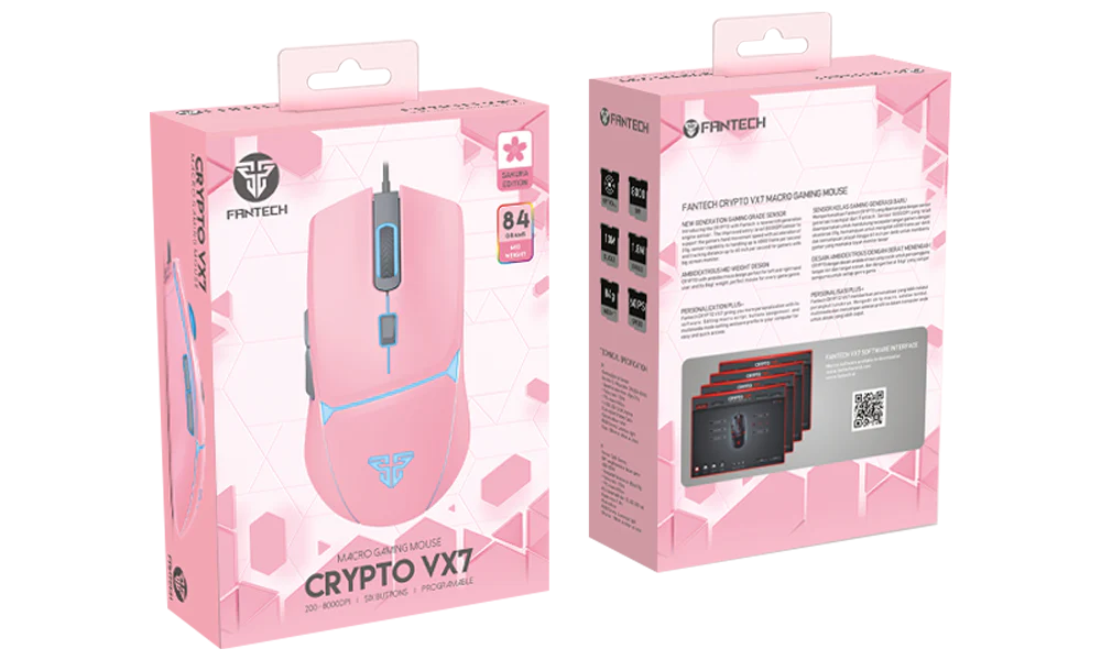 Fantech VX7 USB Gaming Mouse - Pink