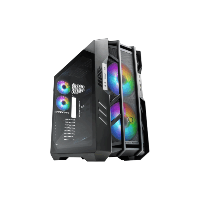 Cooler Master HAF 700 E-ATX Full-Tower Case – High Airflow – Tempered Glass – Black