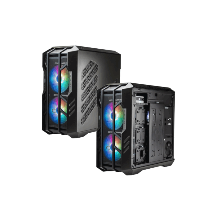 Cooler Master HAF 700 E-ATX Full-Tower Case – High Airflow – Tempered Glass – Black