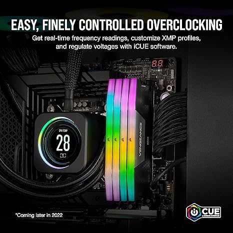 Corsair Vengeance RGB 32GB (2x16GB) 7000MHz DDR5 Memory Kit Black