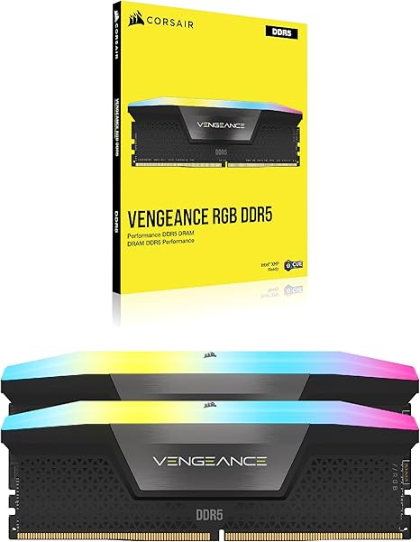 Corsair Vengeance RGB 32GB (2x16GB) 7200MHz DDR5 Memory Kit Black