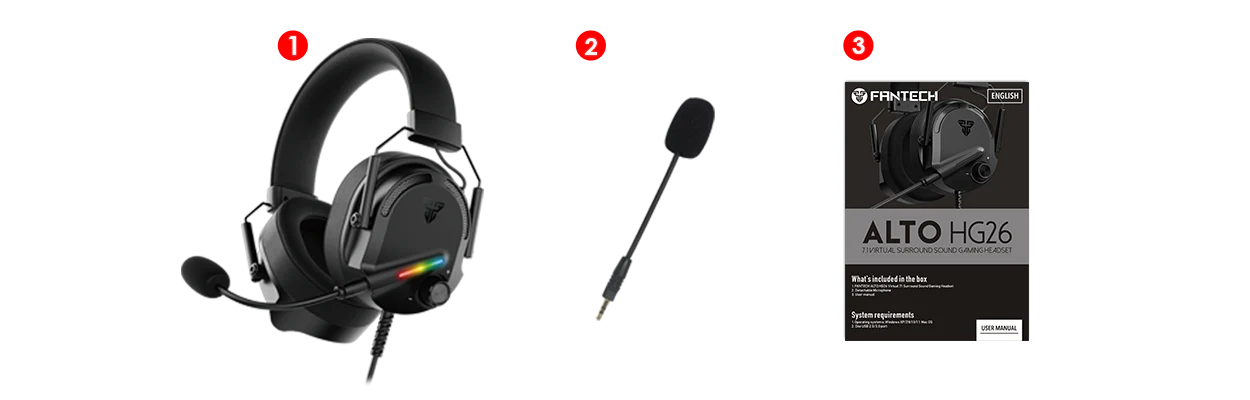 FANTECH ALTO HG26 7.1 Virtual Surround Sound Gaming Headset