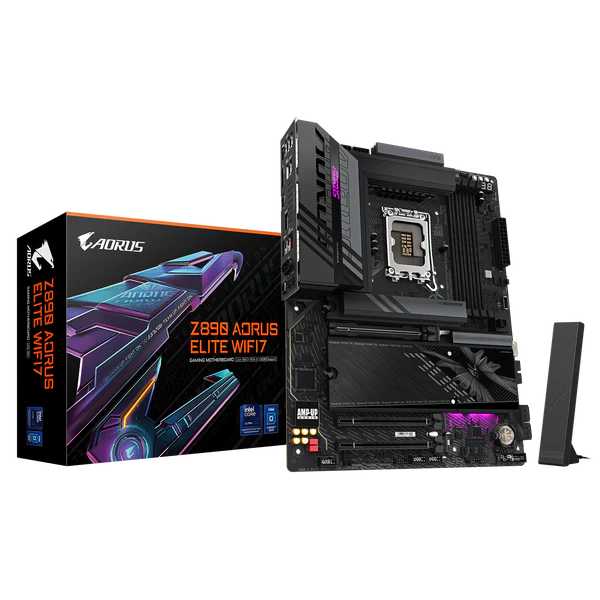 Gigabyte Z890 AORUS ELITE WiFi7 Motherboard for Intel® Core™ Ultra, DDR5, PCIe 5.0, Wi-Fi 7, Thunderbolt™ 4, ATX