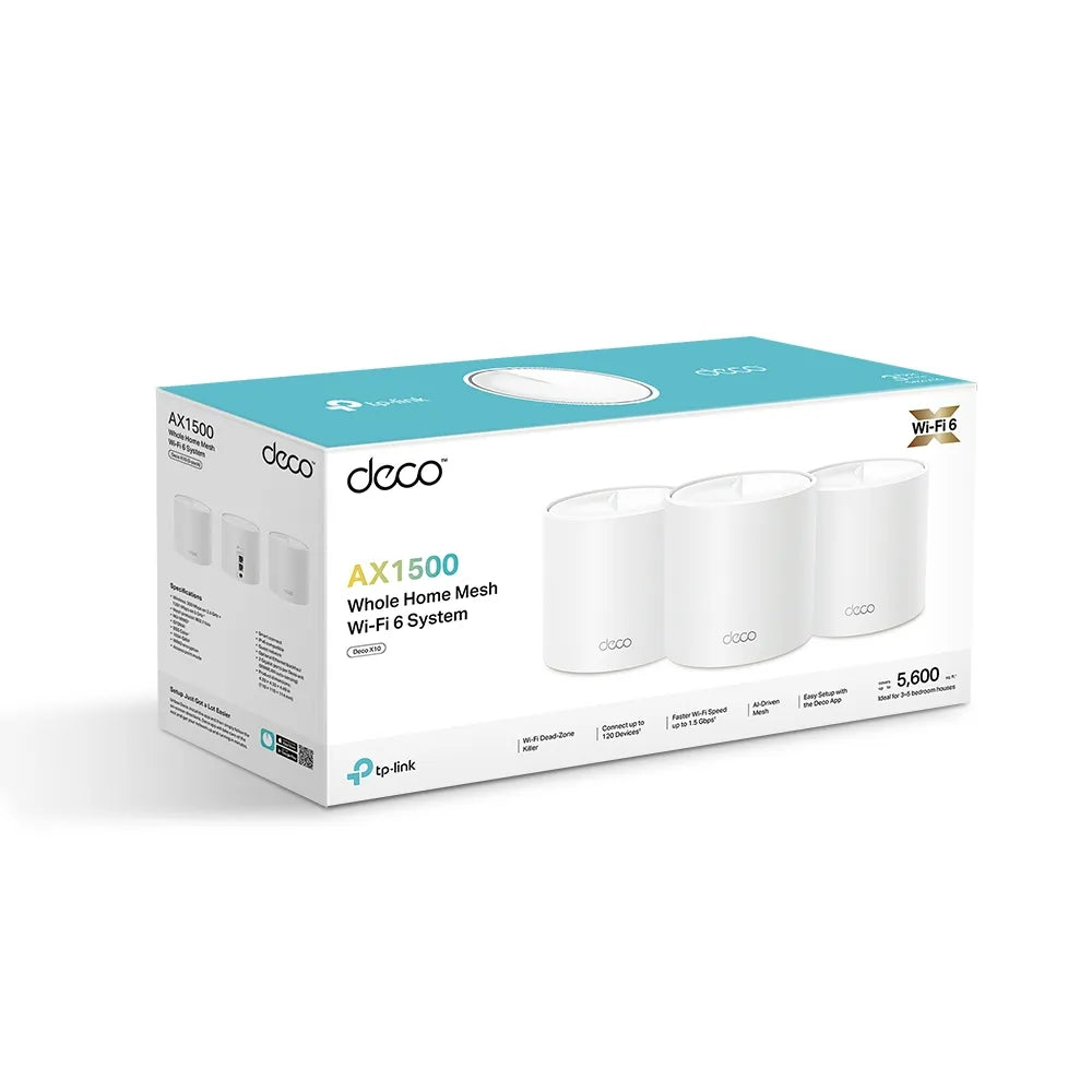 TP-Link Deco X10 AX1500 Whole Home Mesh Wi-Fi 6 System 3 PACK