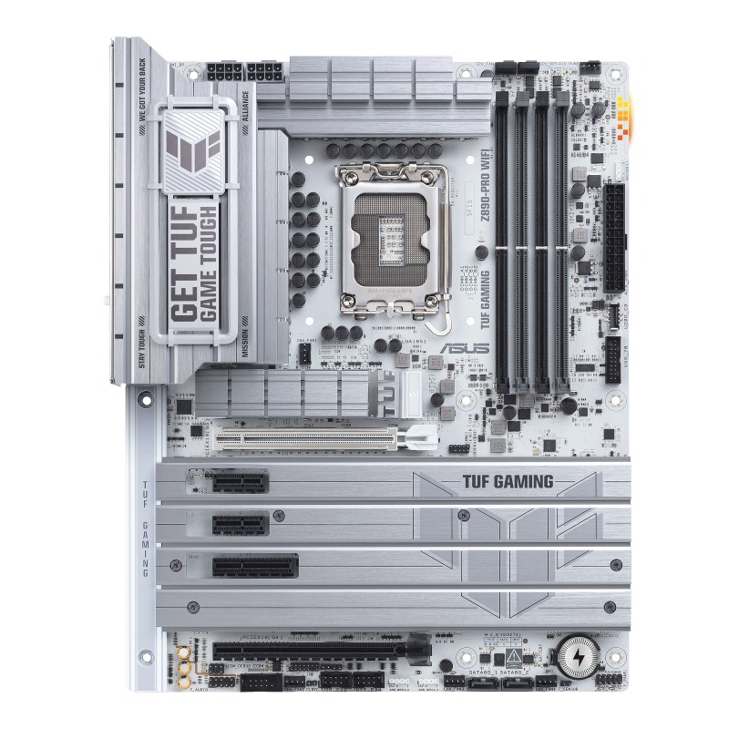 ASUS TUF Gaming Z890-PRO WiFi Motherboard – ATX, White, 3-Year Warranty