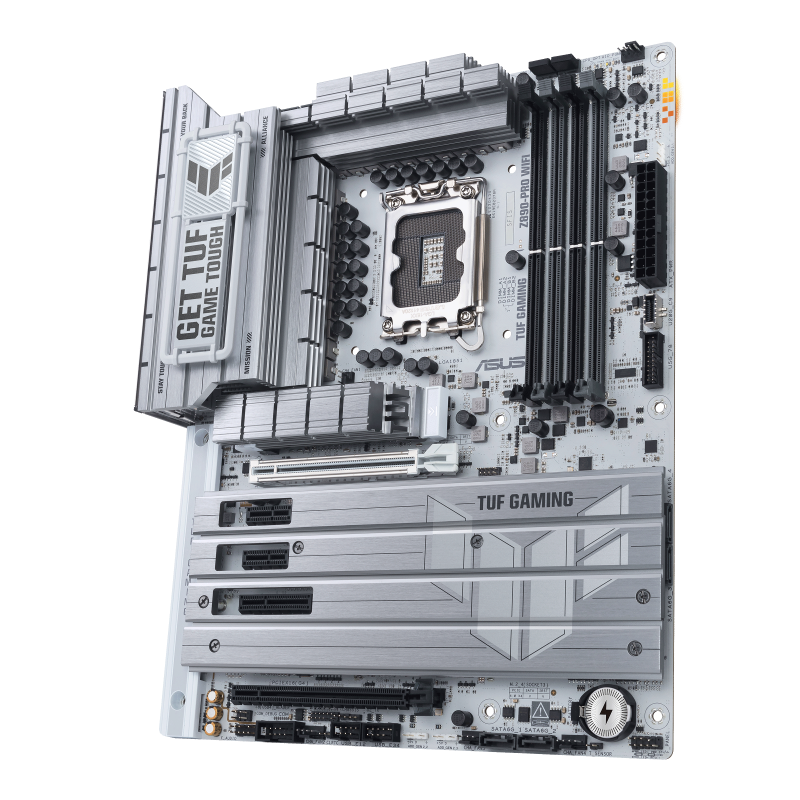 ASUS TUF Gaming Z890-PRO WiFi Motherboard – ATX, White, 3-Year Warranty