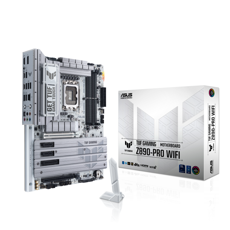 ASUS TUF Gaming Z890-PRO WiFi Motherboard – ATX, White, 3-Year Warranty