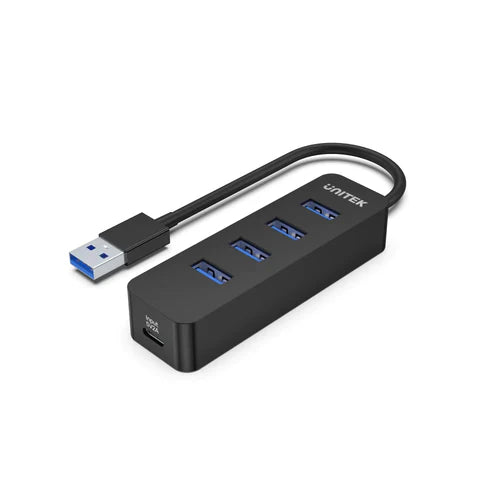 UNITEK uHUB Q4 – 4-Port Powered USB 3.0 Hub with USB-C Power Port