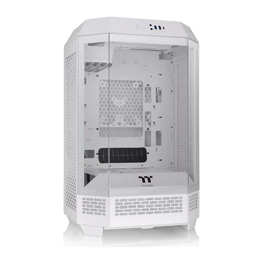 Thermaltake Tower 300 Micro-ATX Case with 2x140mm CT Fans, 420mm Radiator Support & Optional Horizontal Display Kit White