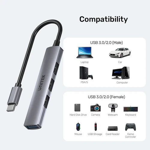 UNITEK 4 in 1 USB-C Hub