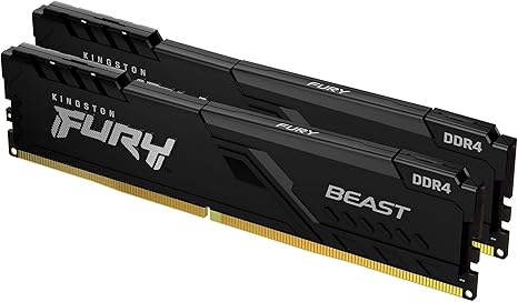 Kingston FURY Beast 16GB (2x8GB) DDR4 3200MHz CL16 RAM Kit