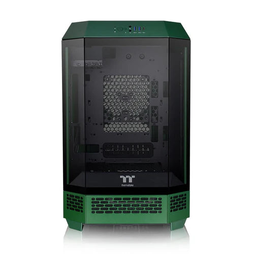 Thermaltake Tower 300 Micro-ATX Case with 2x140mm CT Fans, 420mm Radiator Support & Optional Horizontal Display Kit Green